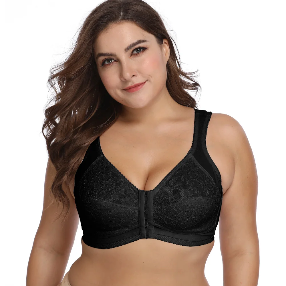 Women's Full Coverage Posture Corrector Front Closure Wireless Back Support Lace Bra Plus Size 36 38 40 42 44 48 A B C D DD E
Women's Full Coverage Posture Corrector Front Closure Wireless Back Support Lace Bra Plus Size 36 38 40 42 44 48 A B C D DD E