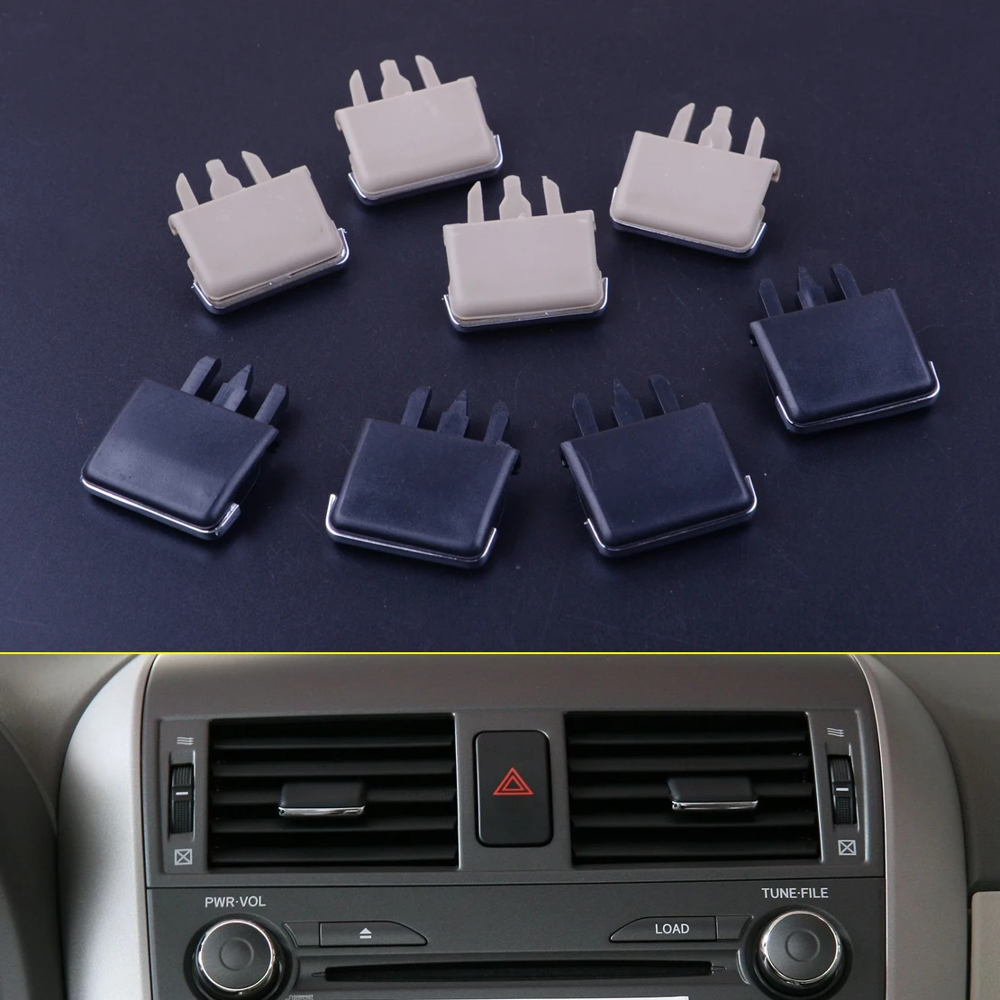 4Pcs/lot Car Center Dash A/C Air Conditioning Vent Louvre Blade Slice Leaf Clip For Toyota Corolla 2004 - 2007 2008 2009 2010
4Pcs/lot Car Center Dash A/C Air Conditioning Vent Louvre Blade Slice Leaf Clip For Toyota Corolla 2004 - 2007 2008 2009 2010
