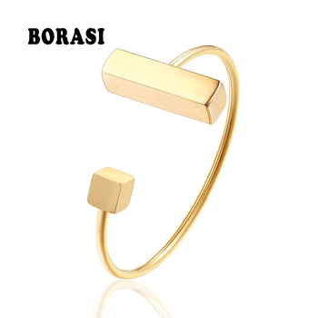 BORASI Rhombus Geometric Open Stainless Steel Bracelets & Bangles 3 Color Cuff Bracelet For Women Bracelets Bangles Wedding Gift
BORASI Rhombus Geometric Open Stainless Steel Bracelets & Bangles 3 Color Cuff Bracelet For Women Bracelets Bangles Wedding Gift