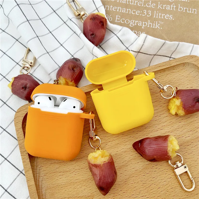 New Cute Sweet Potato Decorative Silicone Case for Apple Airpods Case Accessories Protective Cover Bluetooth Earphone Key Ring
New Cute Sweet Potato Decorative Silicone Case for Apple Airpods Case Accessories Protective Cover Bluetooth Earphone Key Ring