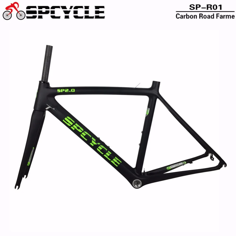 

Spcycle T1000 Full Carbon Road Bicycle Frames, Racing Carbon Bike Frames BSA 68mm Model, Road Bike Frames 50/53/55cm In size