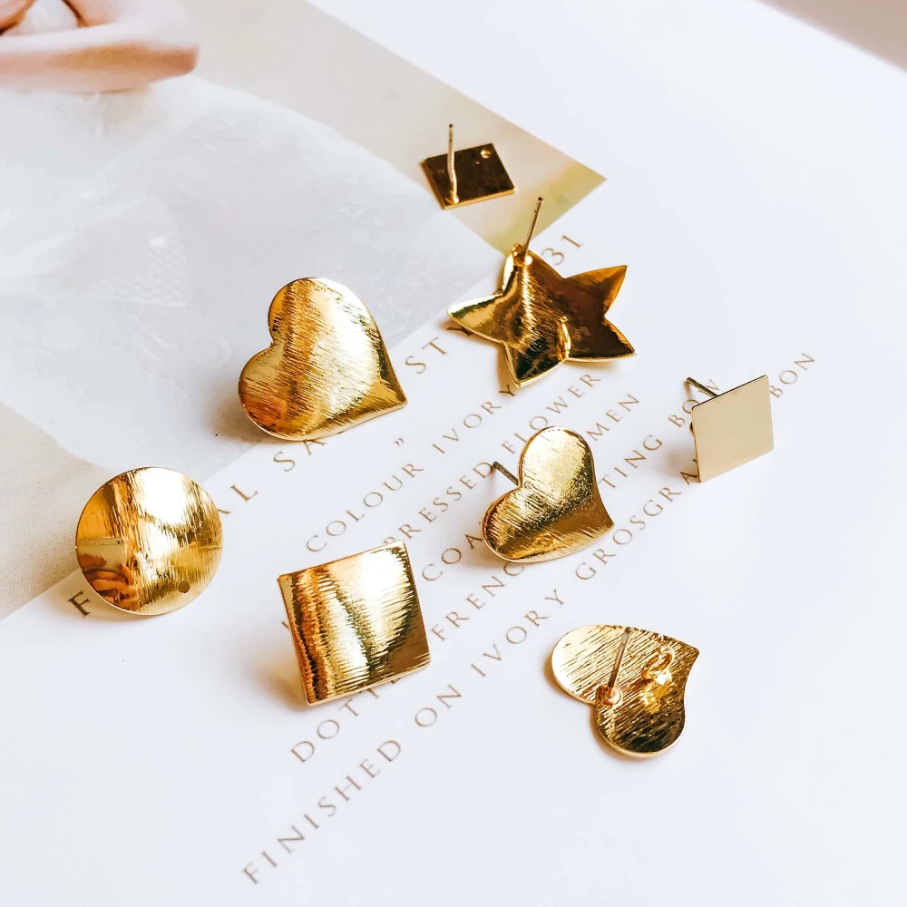 KC Gold Color Plated Simple Stud Earrings Accessories Eardrop Jewelry Component Diy Handmade Material 1pcs
KC Gold Color Plated Simple Stud Earrings Accessories Eardrop Jewelry Component Diy Handmade Material 1pcs