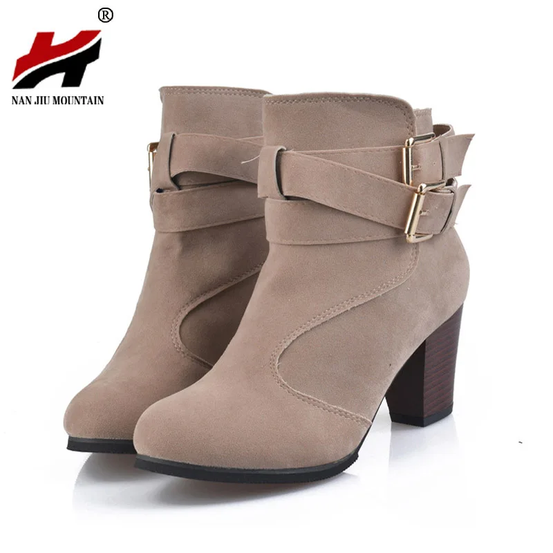 2017 NEW Autumn Winter Short Cylinder Boots With High Heel Boots Shoes Martin Boots Women Ankle Boots With Thick Scrub Metal But
2017 NEW Autumn Winter Short Cylinder Boots With High Heel Boots Shoes Martin Boots Women Ankle Boots With Thick Scrub Metal But