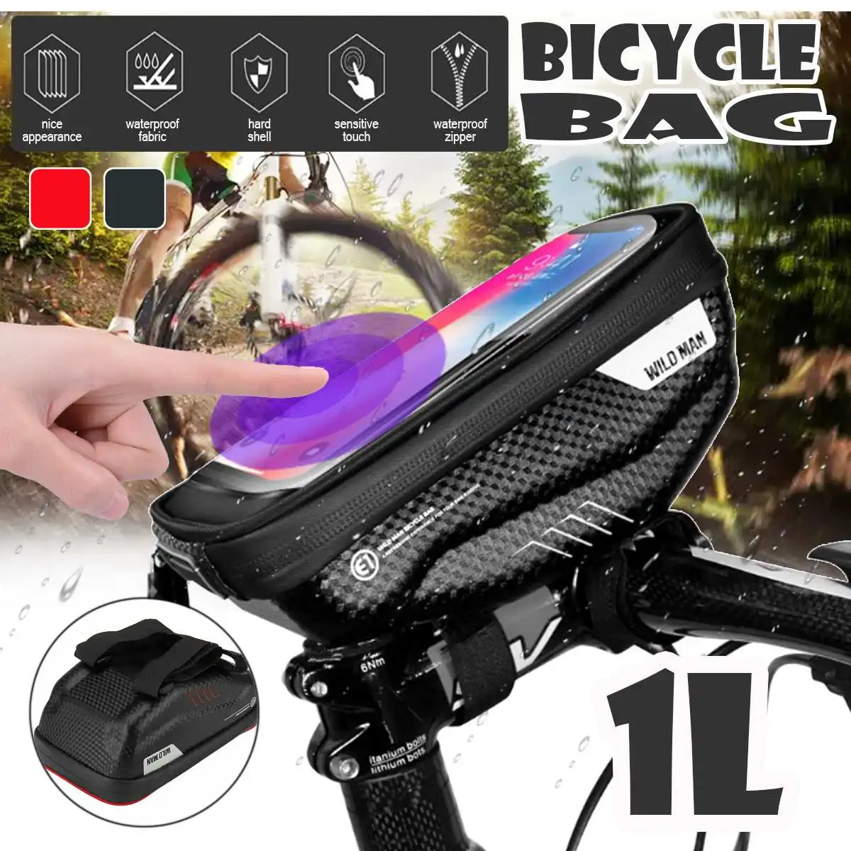 Touch Screen Phone Waterproof Bag Large Capacity Waterproof Frame Front Tube Handlebar Cycling Bicycle
Touch Screen Phone Waterproof Bag Large Capacity Waterproof Frame Front Tube Handlebar Cycling Bicycle