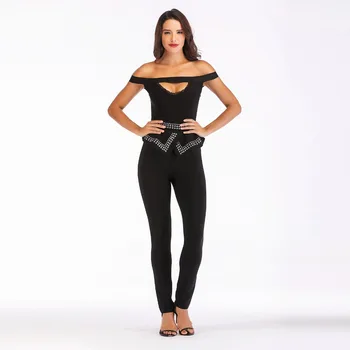 Hot Sale 2019 jumpsuits Fashion Sexy Elegant Rivet Sleeveless Women Backless Bodycon Temperament Night Club Jumpsuit Wholesale
Hot Sale 2019 jumpsuits Fashion Sexy Elegant Rivet Sleeveless Women Backless Bodycon Temperament Night Club Jumpsuit Wholesale