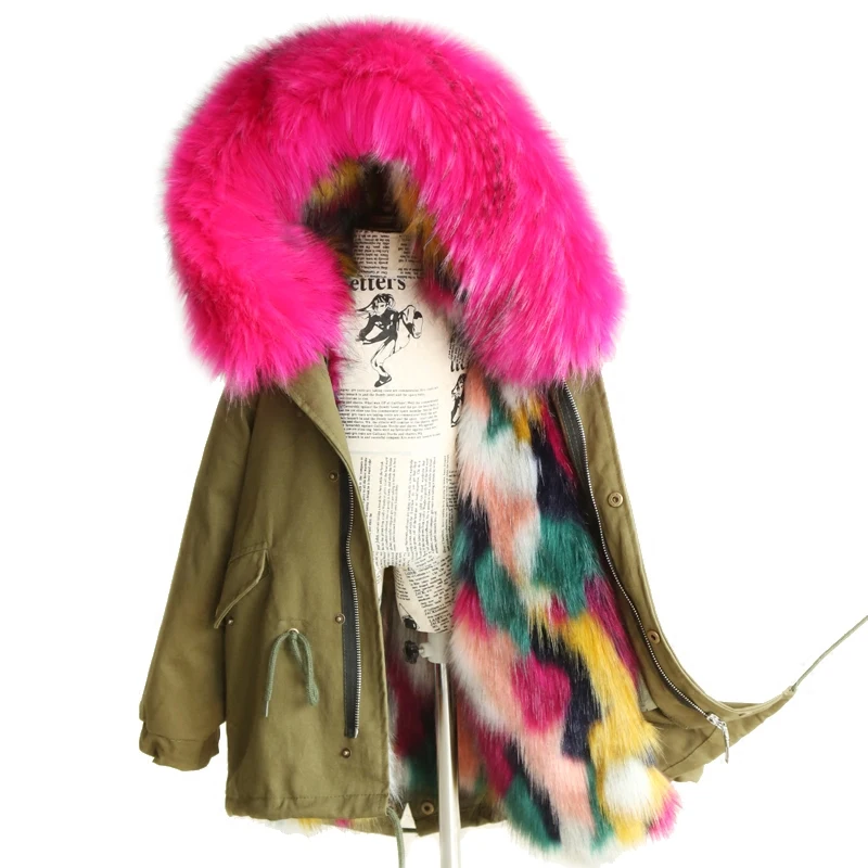 Dropshipping Army Green Cold winter overcoat Kid long colorful faux fox fur coat big raccoon Fur collar hooded thick warm Parkas
Dropshipping Army Green Cold winter overcoat Kid long colorful faux fox fur coat big raccoon Fur collar hooded thick warm Parkas