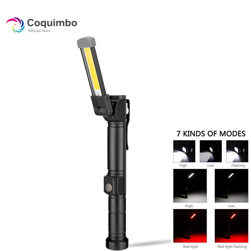 Super Bright 7 Modes COB LED Work Light Come With Magnet And Clip Battery Operated Foldable Outdoor Camping Flashlight
Super Bright 7 Modes COB LED Work Light Come With Magnet And Clip Battery Operated Foldable Outdoor Camping Flashlight