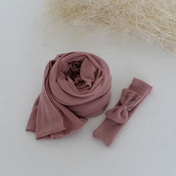 Knit Stretch Wraps Vintage Baby Wrap Matching Headband Set Baby Swaddle Cocoon Newborn Posing Layer Blanekt Infant Photo Props
Knit Stretch Wraps Vintage Baby Wrap Matching Headband Set Baby Swaddle Cocoon Newborn Posing Layer Blanekt Infant Photo Props