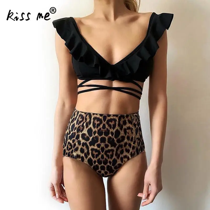 Tankinis Sexy Swimsuit Women Two Pieces Swimwear backless strap criss cross Beach Bathing Suit Female high Waist leopard Bikini
Tankinis Sexy Swimsuit Women Two Pieces Swimwear backless strap criss cross Beach Bathing Suit Female high Waist leopard Bikini
