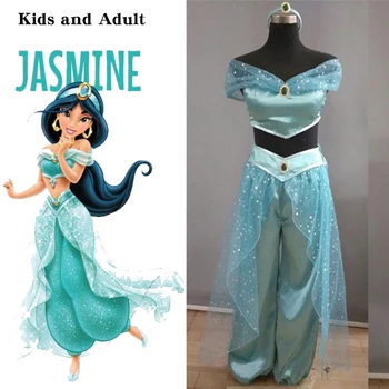 2016 Lamp of Aladdin Jasmine Cosplay Costume Halloween Adult Kids Belly Dancer Dresses Custom Made
2016 Lamp of Aladdin Jasmine Cosplay Costume Halloween Adult Kids Belly Dancer Dresses Custom Made