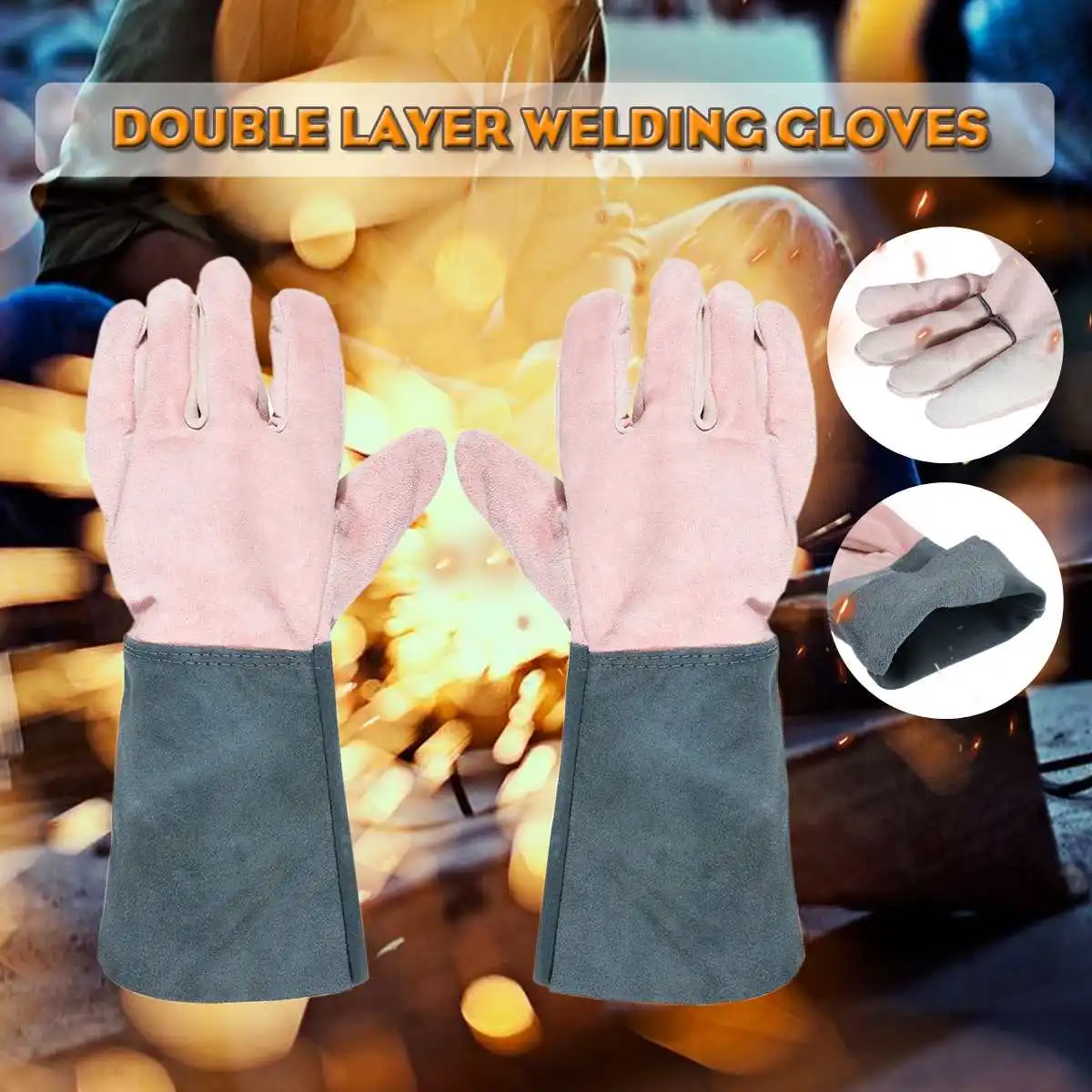 Safurance Double Layer Welding Work Gloves Welders Thick Cow Split Leather Kitchen Stove Heat Puncture Resistant BBQ Glove
Safurance Double Layer Welding Work Gloves Welders Thick Cow Split Leather Kitchen Stove Heat Puncture Resistant BBQ Glove
