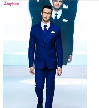 Linyixun New Arrival Two Button Royal Blue Groom Tuxedos Groomsmen Men's Wedding Prom Suits Custom Made (Jacket+Pants+Vest
Linyixun New Arrival Two Button Royal Blue Groom Tuxedos Groomsmen Men's Wedding Prom Suits Custom Made (Jacket+Pants+Vest