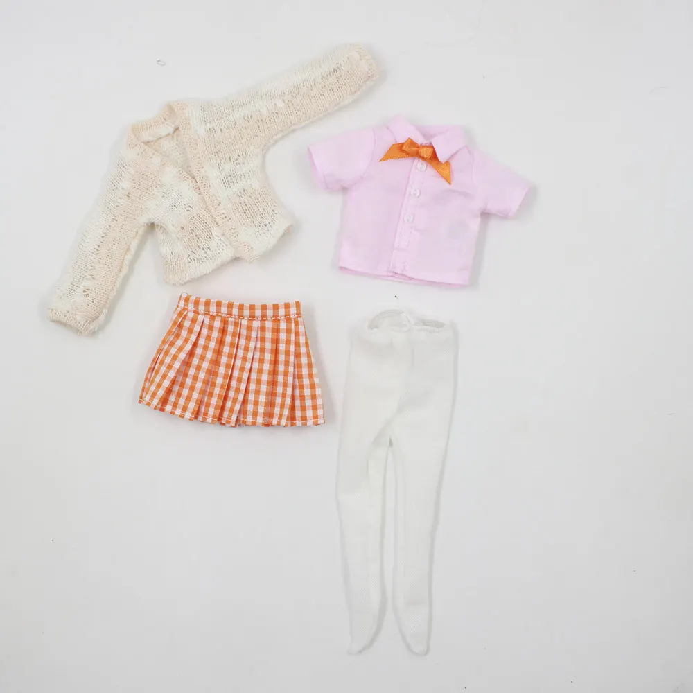 Blyth Accessiories Clothes suitable only for 1/6 BJD Pink Shirt with Plaid Skirt and Sweater Free Shipping
Blyth Accessiories Clothes suitable only for 1/6 BJD Pink Shirt with Plaid Skirt and Sweater Free Shipping