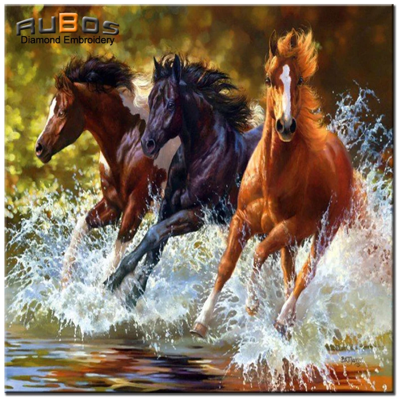 RUBOS diamond embroidery three horses running diamond painting animals DIY 5D full round Cube rhinestones mosaic decorative kit
RUBOS diamond embroidery three horses running diamond painting animals DIY 5D full round Cube rhinestones mosaic decorative kit