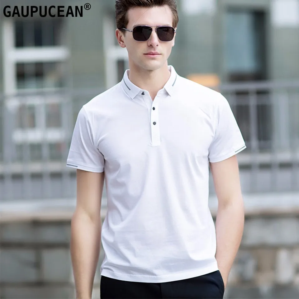 100% Mercerized Cotton Men Polo Shirt Short Sleeve White Blue 2018 Summer Cool Solid Color Casual Male Quality Man Polos Shirts
100% Mercerized Cotton Men Polo Shirt Short Sleeve White Blue 2018 Summer Cool Solid Color Casual Male Quality Man Polos Shirts