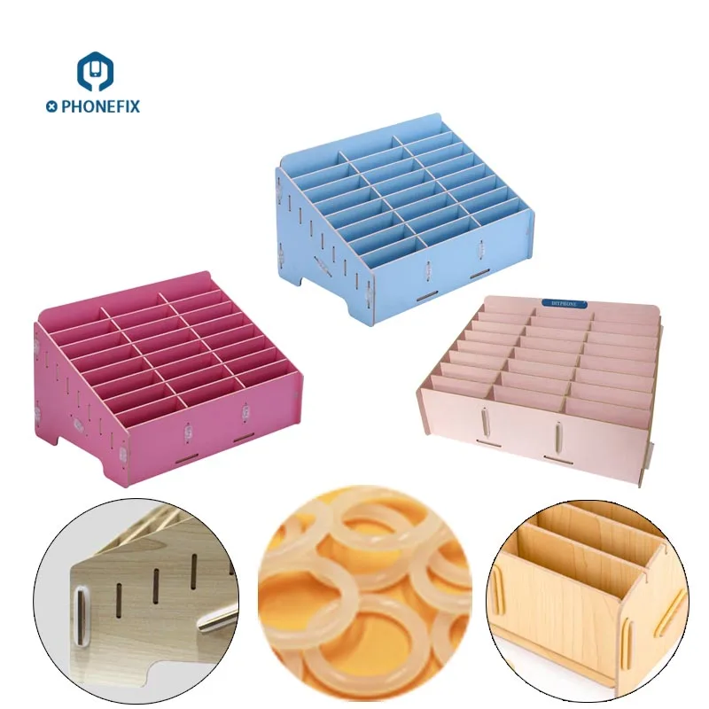 PHONEFIX 24 Grid Wooden Desktop Storage Box Mobile Phone Repair Accessories Container Professional Cell Phones Holder
PHONEFIX 24 Grid Wooden Desktop Storage Box Mobile Phone Repair Accessories Container Professional Cell Phones Holder