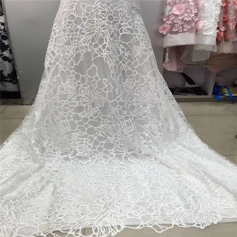 African Lace Fabric white High Quality Cheap Tulle Lace Fabric 2018 New Embroidered Tulle Fabric For Dress 
African Lace Fabric white High Quality Cheap Tulle Lace Fabric 2018 New Embroidered Tulle Fabric For Dress