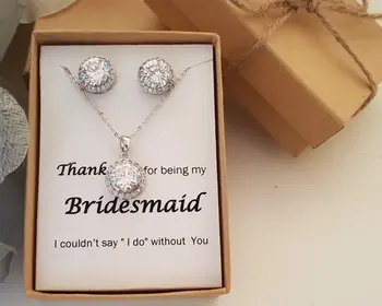 personalize text wedding Bridesmaid maid of honor CZ jewelry Necklace dangle crystal Necklace earrings set flower girl gifts 
personalize text wedding Bridesmaid maid of honor CZ jewelry Necklace dangle crystal Necklace earrings set flower girl gifts