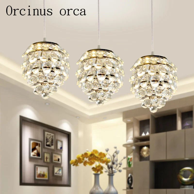 The simplicity of modern crystal lamp room corridor Restaurant Bar creative personality crystal chandelier free shipping 
The simplicity of modern crystal lamp room corridor Restaurant Bar creative personality crystal chandelier free shipping