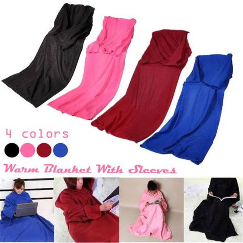 2018 The most fashionable family winter warm solid lazy fleece blanket Black Blue Wine Pink robe shawl sleeves
2018 The most fashionable family winter warm solid lazy fleece blanket Black Blue Wine Pink robe shawl sleeves