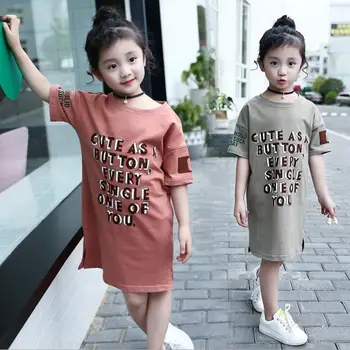 Kids Dress Summer Girl Short Sleeve Letter Dress Baby Girls Cotton Clothing 4 Colors For 3+ Year
Kids Dress Summer Girl Short Sleeve Letter Dress Baby Girls Cotton Clothing 4 Colors For 3+ Year