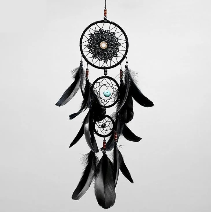 black Wind Chimes Handmade Indian Dream Catcher net Feathers 57cm Wall Hanging Dreamcatcher Craft Gift Home Decoration
black Wind Chimes Handmade Indian Dream Catcher net Feathers 57cm Wall Hanging Dreamcatcher Craft Gift Home Decoration