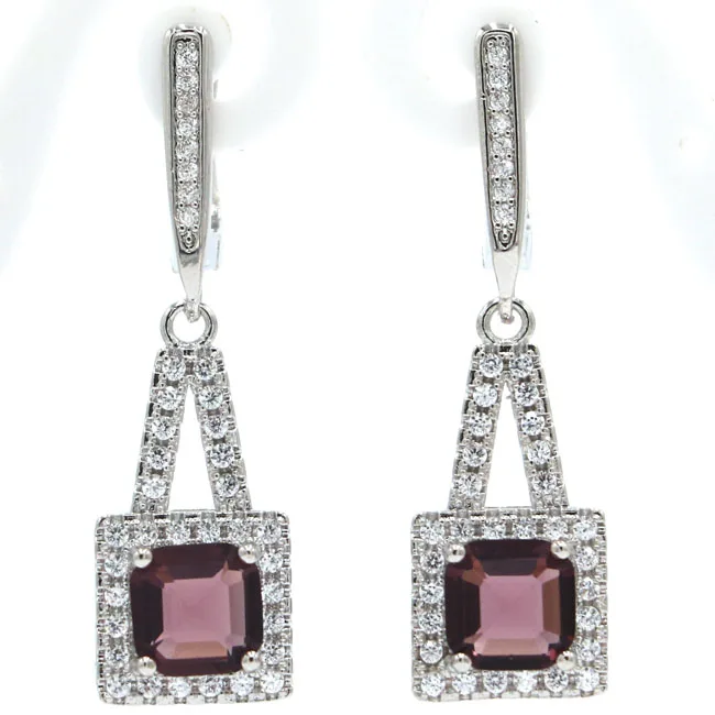 SheCrown Purple Amethyst White Cubic Zirconia Woman's 925 Silver Earrings 36x11mm
SheCrown Purple Amethyst White Cubic Zirconia Woman's 925 Silver Earrings 36x11mm