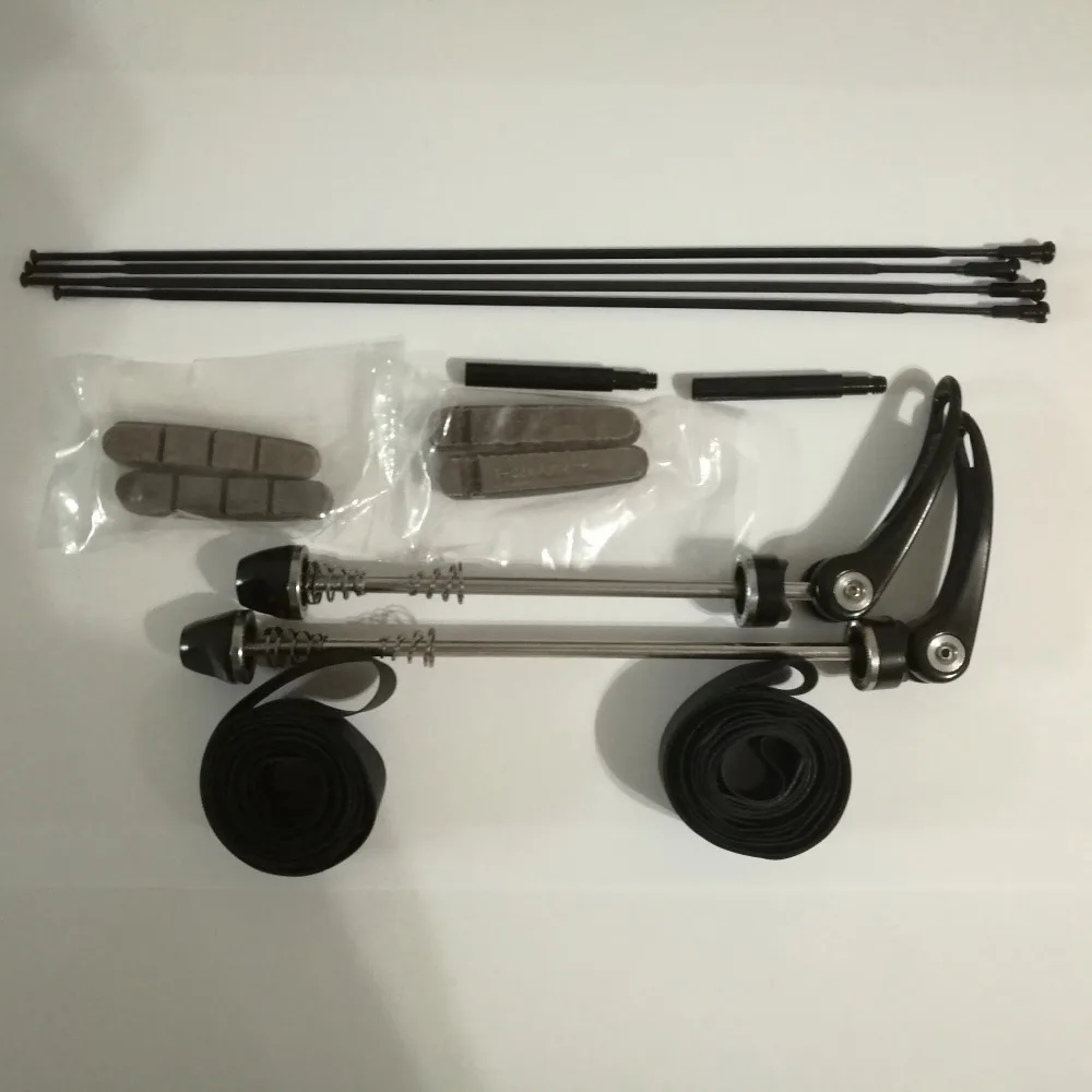 only road bike wheelset add inc 1pair quick release +2 pair carbon pads +2pcs rims tape+2pcs Valve extender + 4pcs Estra spoke
only road bike wheelset add inc 1pair quick release +2 pair carbon pads +2pcs rims tape+2pcs Valve extender + 4pcs Estra spoke