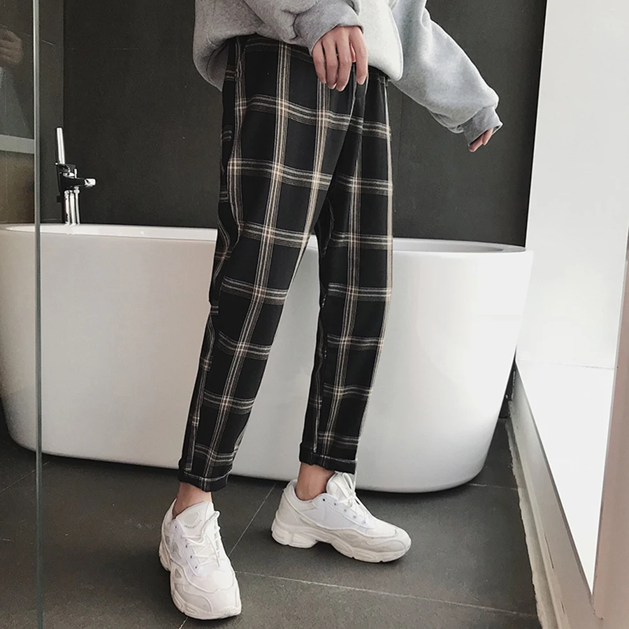 mens checkered pants outfit