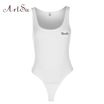 ArtSu 2018 Sexy Off White Bodysuit Deep Square Collor Sexy Club Cami Body Feminino Sleeveless Letters Rompers Jumpsuit ASJU30381
ArtSu 2018 Sexy Off White Bodysuit Deep Square Collor Sexy Club Cami Body Feminino Sleeveless Letters Rompers Jumpsuit ASJU30381