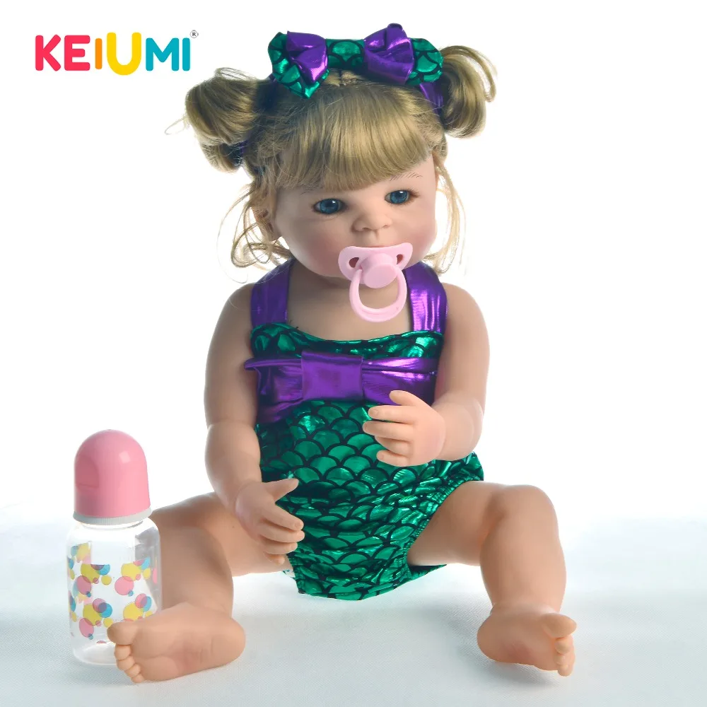 22" Realistic Reborn Baby Girl Full Body Silicone Vinyl Cosplay Cute Fish Reborn Dolls Babies For Children Gifts Baby DIY Toys
22" Realistic Reborn Baby Girl Full Body Silicone Vinyl Cosplay Cute Fish Reborn Dolls Babies For Children Gifts Baby DIY Toys