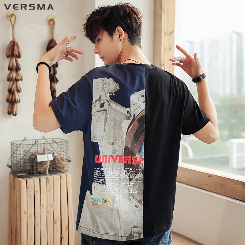 VERSMA Korean Harajuku Chic BF Pocket Patchwork Men T-shirt Summer High Street Hip Hop Loose Rap Couple Tshirts Men Dropshipping
VERSMA Korean Harajuku Chic BF Pocket Patchwork Men T-shirt Summer High Street Hip Hop Loose Rap Couple Tshirts Men Dropshipping