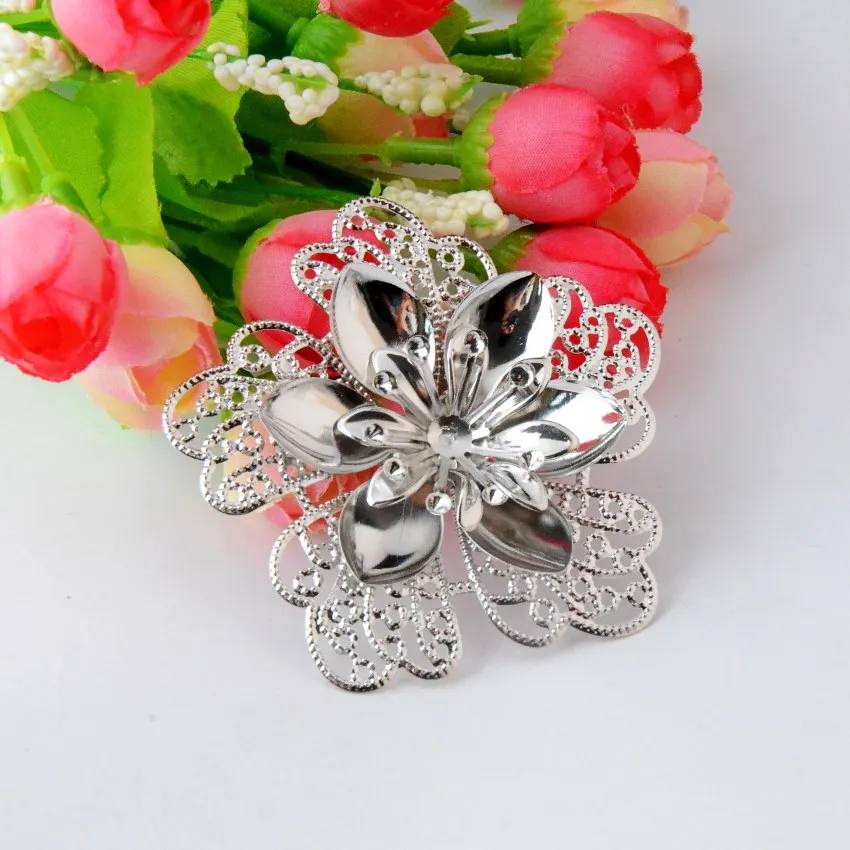 Free shipping Retail 10Pcs Silver Tone Filigree Flower Embellishments Connectors Crafts Gift Decoration DIY Finding 63x63mm
Free shipping Retail 10Pcs Silver Tone Filigree Flower Embellishments Connectors Crafts Gift Decoration DIY Finding 63x63mm