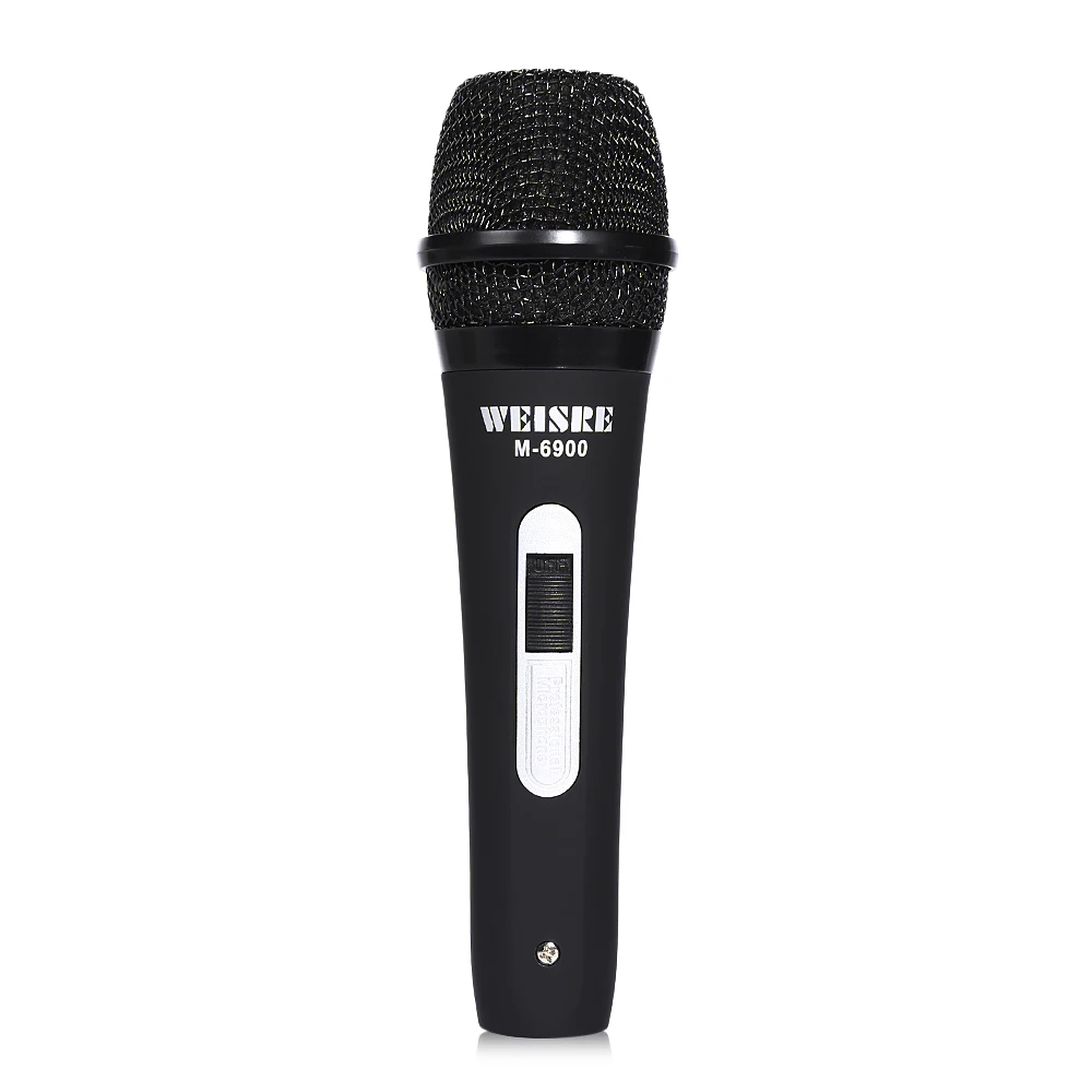WEISRE M-6900 Wired Unidirectional Dynamic Microphone For Home Stage Use With 6.35mm Connector For Home Stage Karaoke Mic
WEISRE M-6900 Wired Unidirectional Dynamic Microphone For Home Stage Use With 6.35mm Connector For Home Stage Karaoke Mic