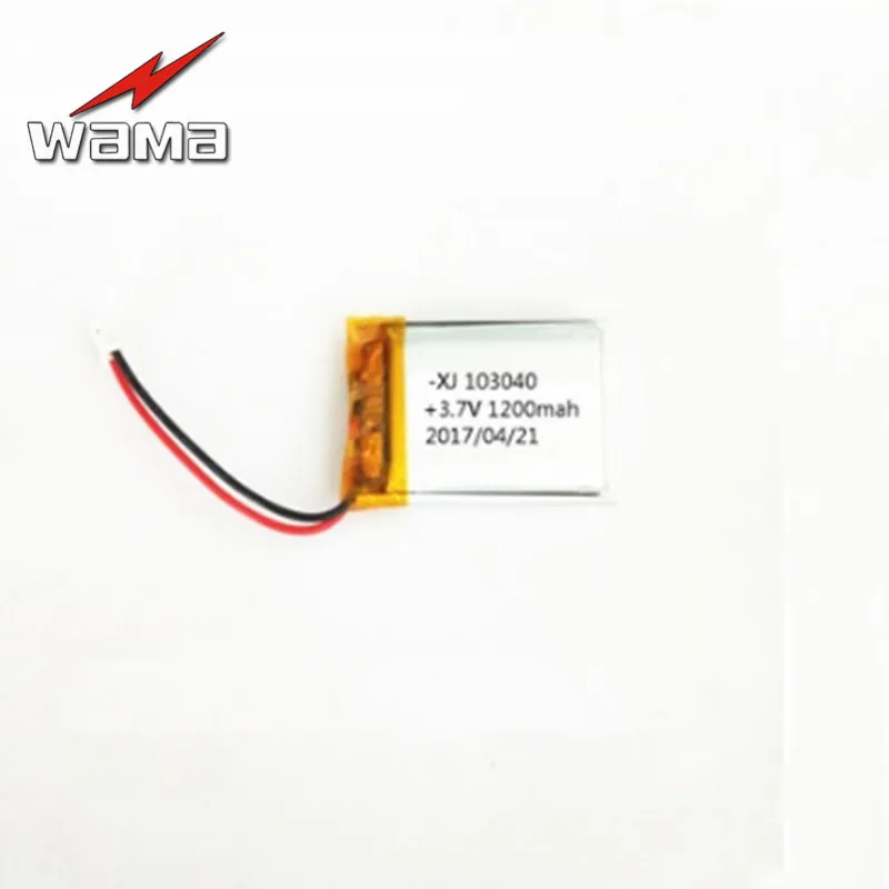 

2pcs 103040 1200mAh 3.7V Rechargeable Lithium Li-Polymer Batteries For Bluetooth Earphones