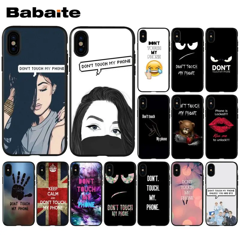 Babaite Don't touch my phone Coque Shell Phone Case for Apple iPhone 8 7 6 6S Plus X XS MAX 5 5S SE XR Mobile Cover
Babaite Don't touch my phone Coque Shell Phone Case for Apple iPhone 8 7 6 6S Plus X XS MAX 5 5S SE XR Mobile Cover