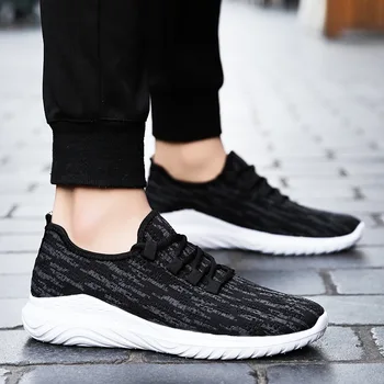 2019 sneakers for men Flying Woven Mesh Shoes Lace-Up Casual Shoes men Breathable Mesh sneakers Man black/gray CZ-03
2019 sneakers for men Flying Woven Mesh Shoes Lace-Up Casual Shoes men Breathable Mesh sneakers Man black/gray CZ-03
