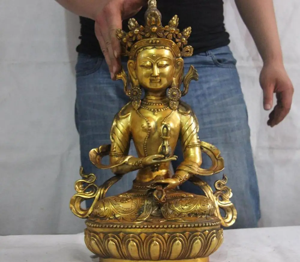 20 China Buddhism Bronze Copper Gilt Seat Vajradhara Vajrabhairava Buddha Statue
20 China Buddhism Bronze Copper Gilt Seat Vajradhara Vajrabhairava Buddha Statue