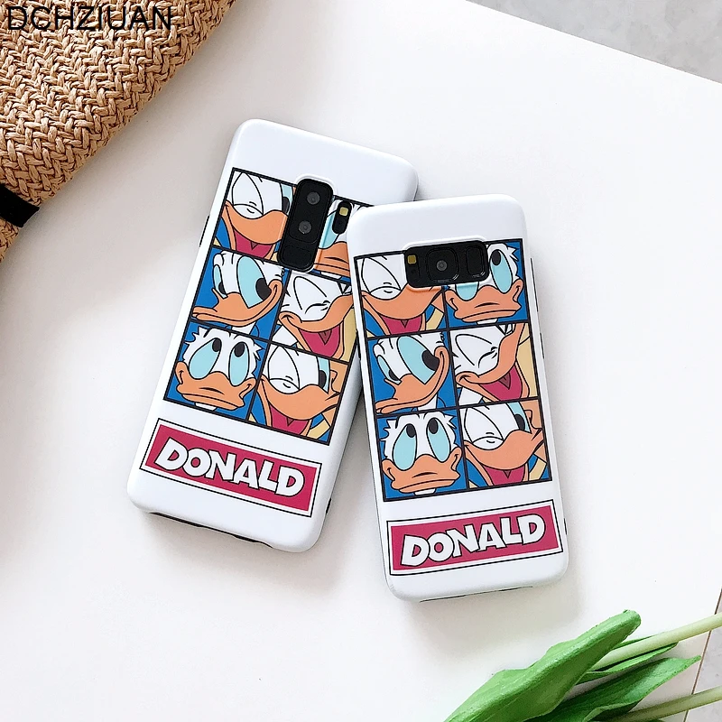 

DCHZIUAN Donald Phone Case For Samsung Galaxy S8 S8Plus S9 Plus Samsung NOTE 8 NOTE 9 Case Cover Cute Cartoon Soft Coque Capa