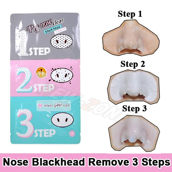 Pig Nose Clear Blackhead Remover Nose Mask 3-Step Kit Deep Clean Nose Blackheads Removal minimize pores
Pig Nose Clear Blackhead Remover Nose Mask 3-Step Kit Deep Clean Nose Blackheads Removal minimize pores