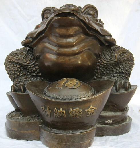 JP S0524 24" Chinese Bronze Folk Wealth Money Coin Golden Toad Spittor sculpture Statue Discount 35%
JP S0524 24" Chinese Bronze Folk Wealth Money Coin Golden Toad Spittor sculpture Statue Discount 35%
