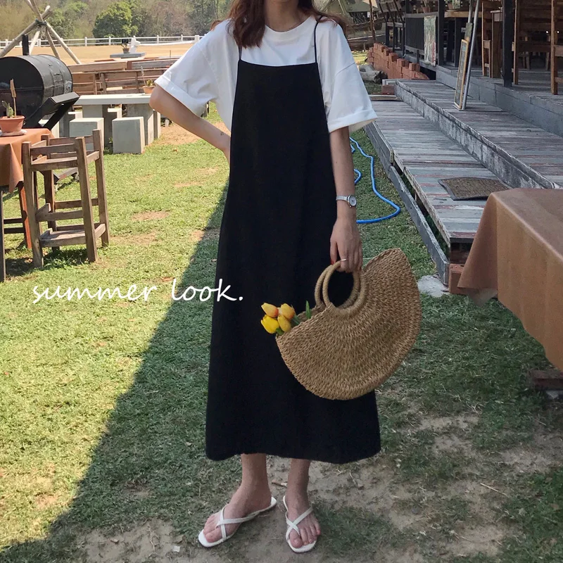 Women's Summer Sweet Dresses Chic Ins Kawaii Casual Strappy Dress Office Beach Female Lovely Harajuku Punk Shirt For Women
Women's Summer Sweet Dresses Chic Ins Kawaii Casual Strappy Dress Office Beach Female Lovely Harajuku Punk Shirt For Women