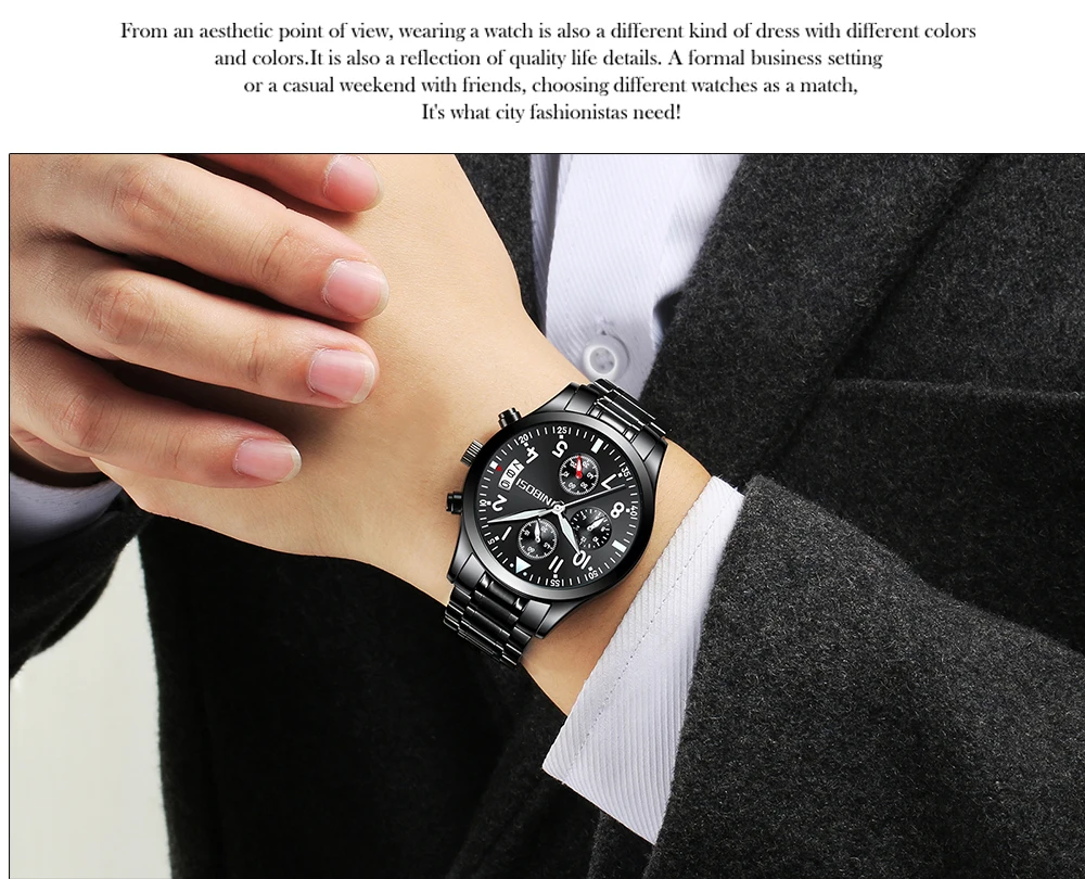 Relogio Masculino NIBOSI Mens Watches Top Brand Luxury Famous Brand Watch Men Waterproof Stainless Steel Sport Watch For Men (46)