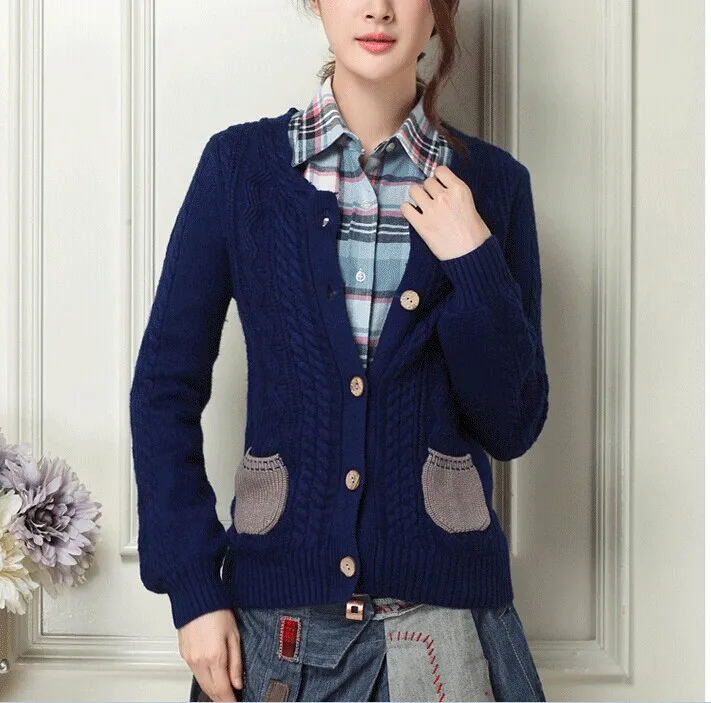 women's thickening vintage twisted cashmere cardigan o-neck loose sweater knitted outerwear sweater
women's thickening vintage twisted cashmere cardigan o-neck loose sweater knitted outerwear sweater