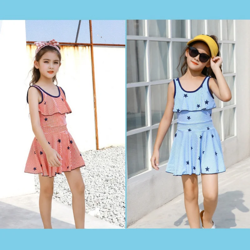 Girl Swimmer Beach Bathing Suit Kid Girls Ruffles Swimsuit Printed Sleeveless One Pieces Swimming Clothes Summer
Girl Swimmer Beach Bathing Suit Kid Girls Ruffles Swimsuit Printed Sleeveless One Pieces Swimming Clothes Summer