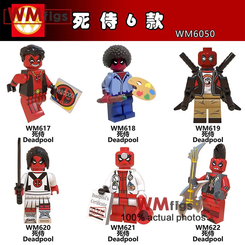 WM6050 New Deadpool Super Heroes Painter Punk Rock Guitar Doctor Deadpool Domino Building Blocks Toys Kids Gift
WM6050 New Deadpool Super Heroes Painter Punk Rock Guitar Doctor Deadpool Domino Building Blocks Toys Kids Gift
