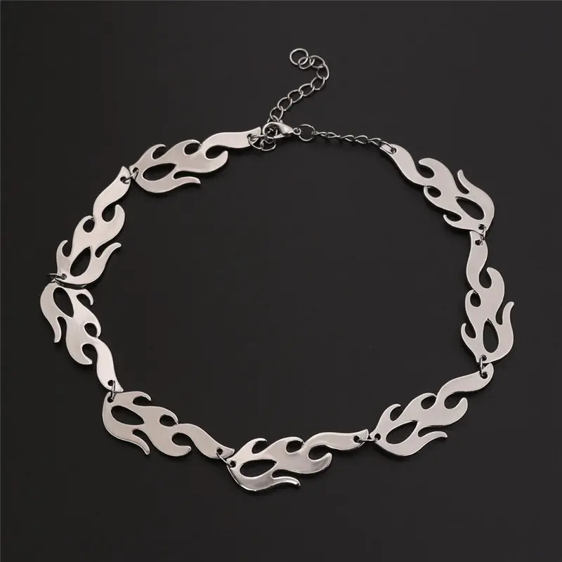 Cool Harajuku Hip-hop Flame Clavicle Necklace Consecutive Thorns Flame Neutral Charm Chain Rock Punk Men Women Jewelry Gift
Cool Harajuku Hip-hop Flame Clavicle Necklace Consecutive Thorns Flame Neutral Charm Chain Rock Punk Men Women Jewelry Gift