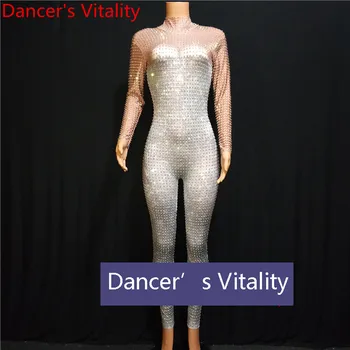 Women Singer DJ Diamond-encrusted Luxurious Elastic Slim Fit Long Body Suit Women Adult Bar Pole Dancing Wear Nightclub Outfits
Women Singer DJ Diamond-encrusted Luxurious Elastic Slim Fit Long Body Suit Women Adult Bar Pole Dancing Wear Nightclub Outfits