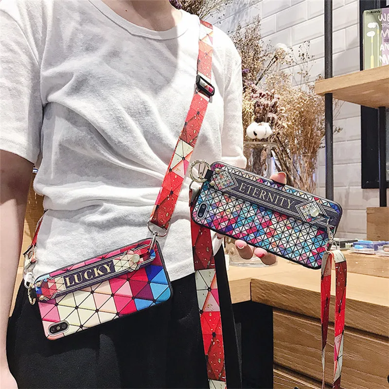 shoulder strap case for iphone xs max xr x 7 8 6 6s plus case cover fashion lattice scale wristband holder phone bag capa fundas
shoulder strap case for iphone xs max xr x 7 8 6 6s plus case cover fashion lattice scale wristband holder phone bag capa fundas