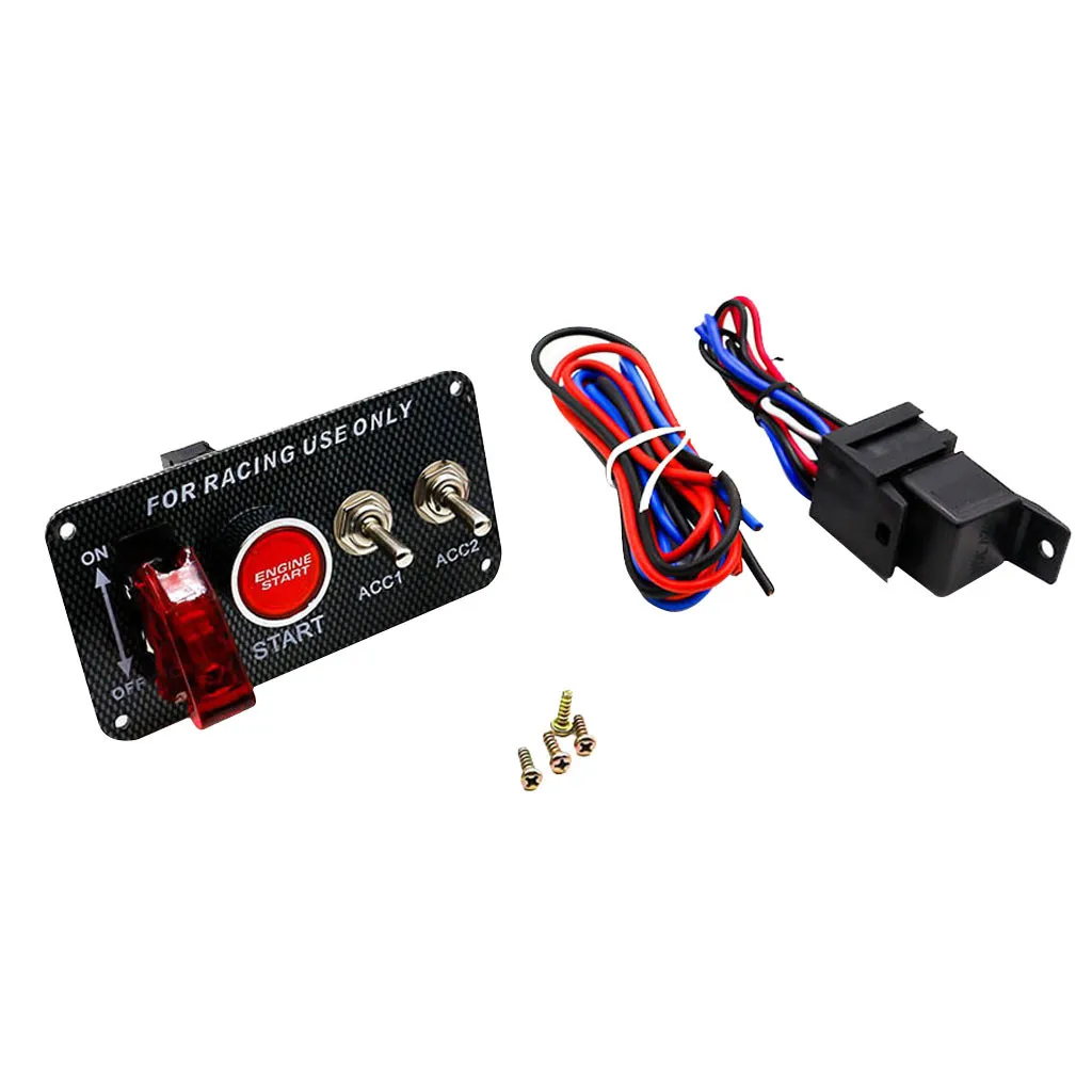 12V Carbon Ignition Switch Panel Engine Start Push Button LED Toggle Racing Auto 30A Red illuminated engine start button 8Z
12V Carbon Ignition Switch Panel Engine Start Push Button LED Toggle Racing Auto 30A Red illuminated engine start button 8Z